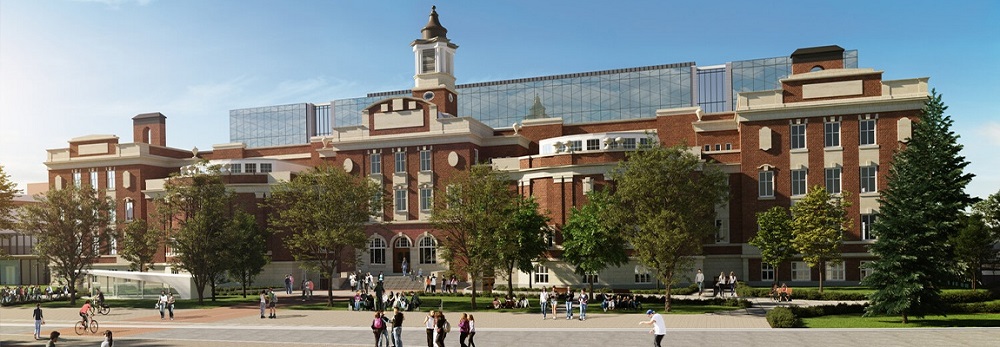 Outside view of dental school building